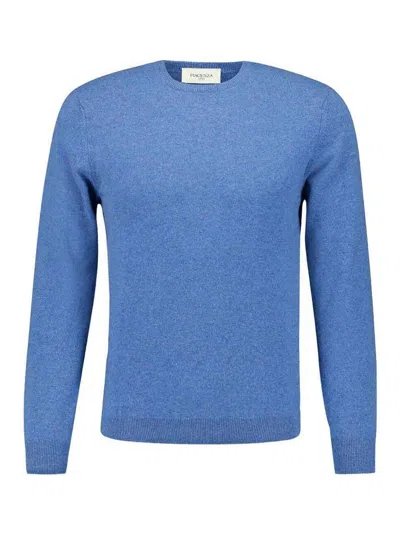 Piacenza Cashmere Cashmere Knit Sweater In Azzurro Blue In Blue