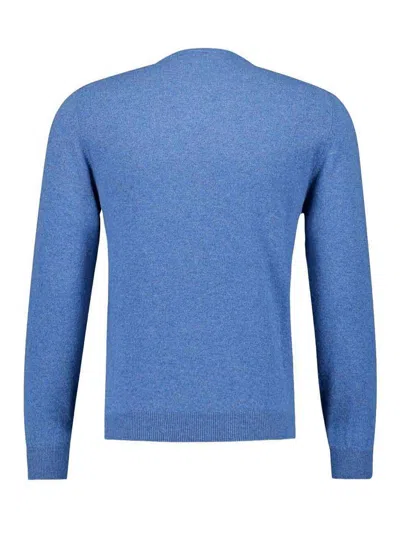 Piacenza Cashmere Cashmere Knit Sweater In Azzurro Blue In Blue