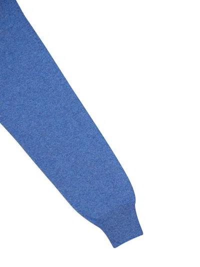 Piacenza Cashmere Cashmere Knit Sweater In Azzurro Blue In Blue