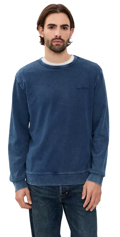 Fair Harbor The Saltaire Crew Neck Sweatshirt Navy In Blue