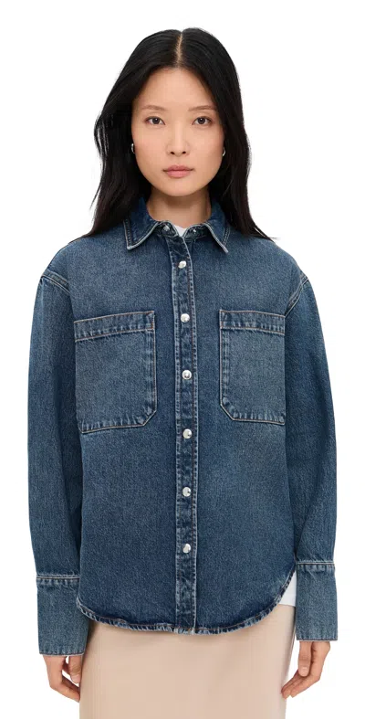 Anine Bing Dante Denim Jacket In Blue