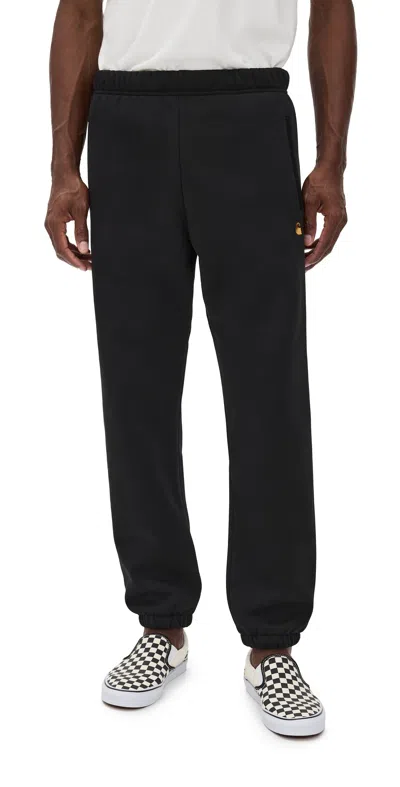 Carhartt Chase Sweatpants Black/gold In Black