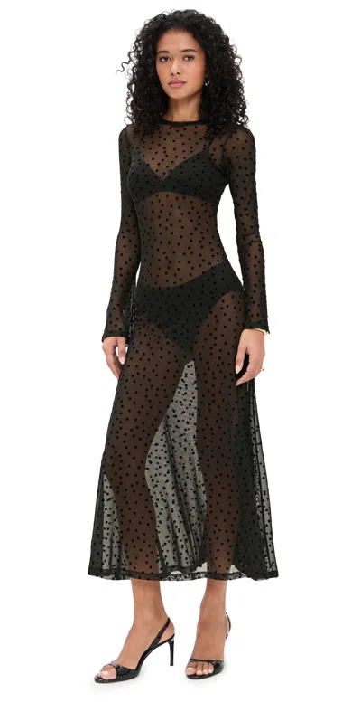 Le Bop Hattie Dress Black Polka Dot In Black