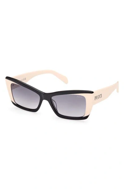 Pucci Emilio  54mm Gradient Geometric Sunglasses In Pink