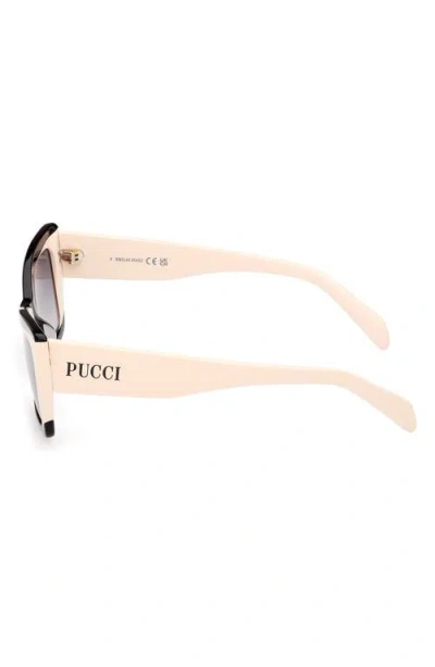 Pucci Emilio  54mm Gradient Geometric Sunglasses In Pink