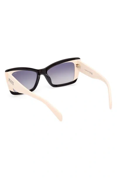 Pucci Emilio  54mm Gradient Geometric Sunglasses In Pink
