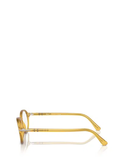 Persol Womens Yellow Po3351v Round-frame Acetate Optical Glasses In Brown