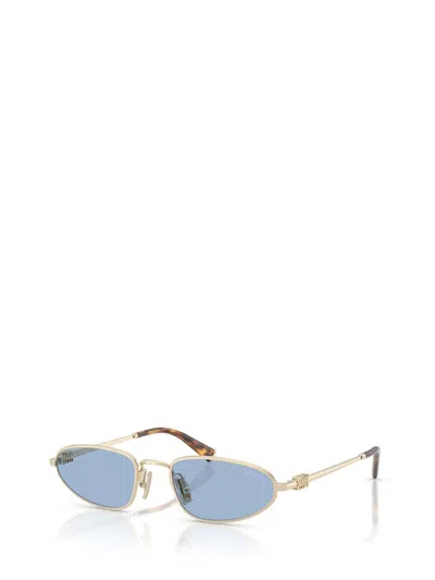 Miu Miu Eyewear Irregular-frame Sunglasses In Blue