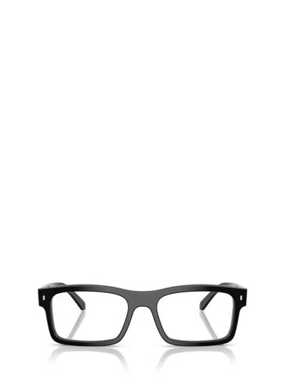 Ray Ban Womens Rx5435 Rectangle-frame Acetate Eyeglasses Black In Black