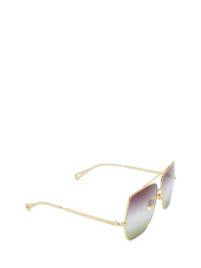 Chloé Aly Sunglasses In Gold