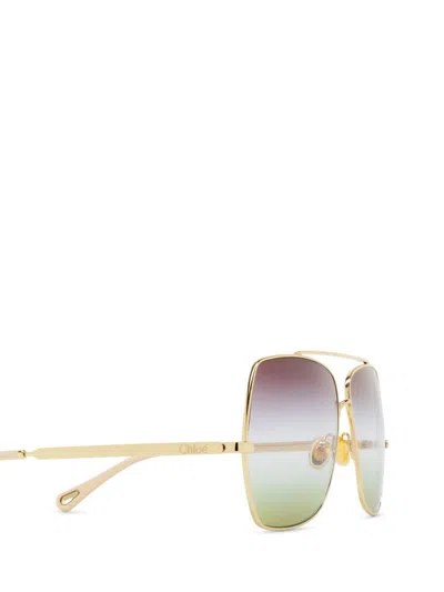 Chloé Aly Sunglasses In Gold