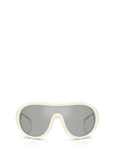 Moncler Womens White Me8004 Cloche Pilot-frame Injected Sunglasses In White
