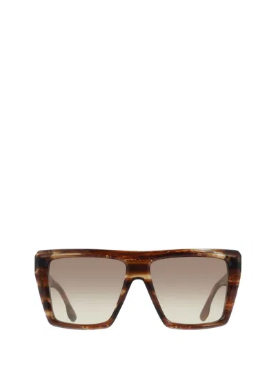 Victoria Beckham Brown Acetate Sunglasses In Brown