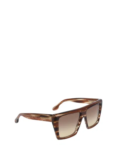 Victoria Beckham Brown Acetate Sunglasses In Brown