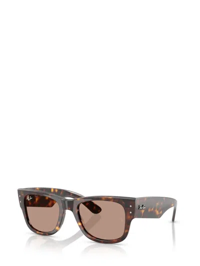 Ray Ban Womens Rb0840s Mega Wayfarer Summer Capsule Square-frame Propionate Sunglasses Brown In Brown