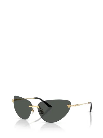Versace 64mm Oversize Rimless Gradient Cat Eye Sunglasses In Black