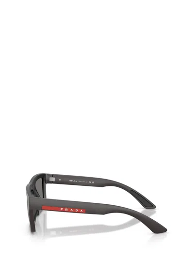 Prada Linea Rossa 55mm Rectangular Sunglasses In Black