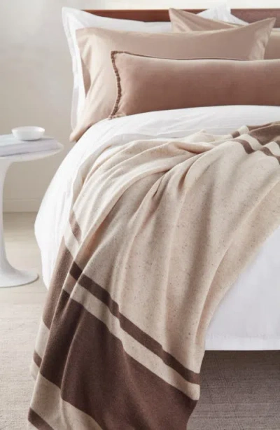 Nordstrom Stripe Wool & Cashmere Throw Blanket In Brown