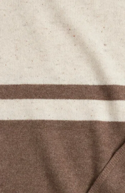 Nordstrom Stripe Wool & Cashmere Throw Blanket In Brown