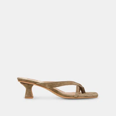 Dolce Vita Brevel Kitten Heel Flip Flop In Brown