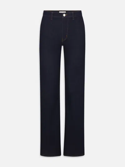 Frame High-waisted Straight Leg Jeans In Blue