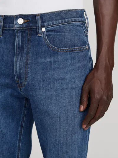 Frame Five-pocket Design Straight Jeans In Blue