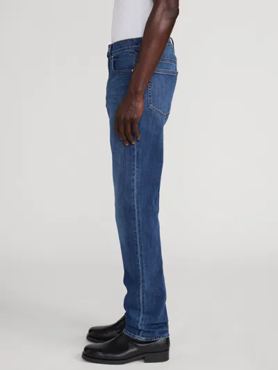 Frame Five-pocket Design Straight Jeans In Blue