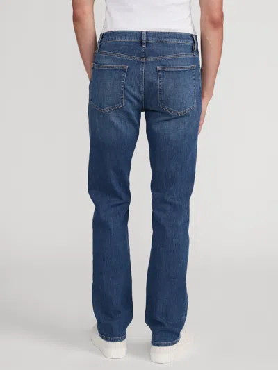 Frame Five-pocket Design Straight Jeans In Blue