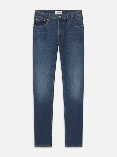 Frame Five-pocket Design Straight Jeans In Blue