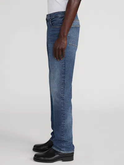 Frame Five-pocket Design Straight Jeans In Blue
