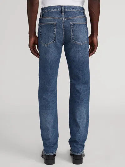 Frame Five-pocket Design Straight Jeans In Blue