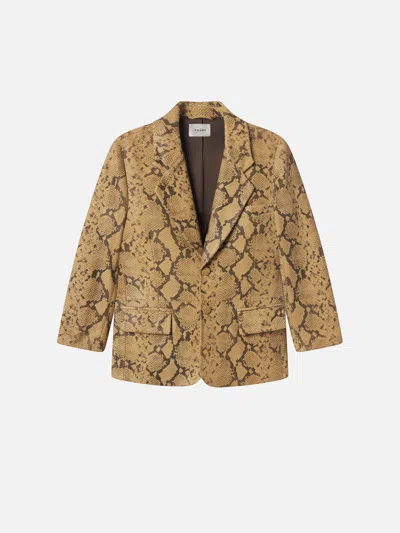Frame The Snake Borrowed Blazer In Brown