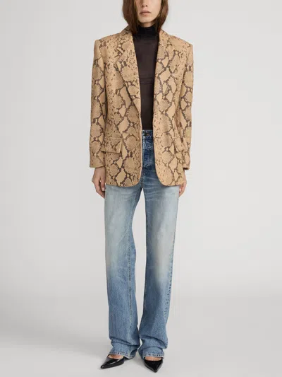 Frame The Snake Borrowed Blazer In Brown