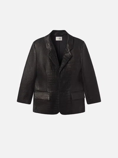 Frame The Croc Borrowed Blazer In Black