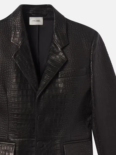 Frame The Croc Borrowed Blazer In Black