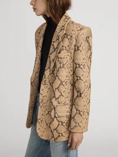 Frame The Snake Borrowed Blazer In Brown
