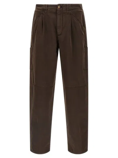 Brunello Cucinelli Functional Cargo Trousers Featuring Pockets In Multi