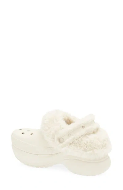 Crocs Bae Fleece Lined Platform Clog In Neutral