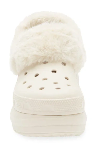 Crocs Bae Fleece Lined Platform Clog In Neutral