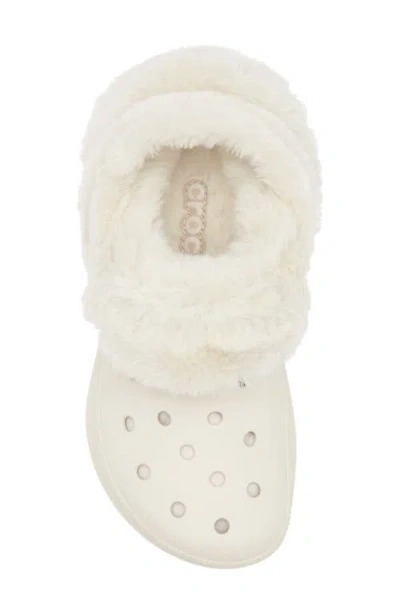 Crocs Bae Fleece Lined Platform Clog In Neutral