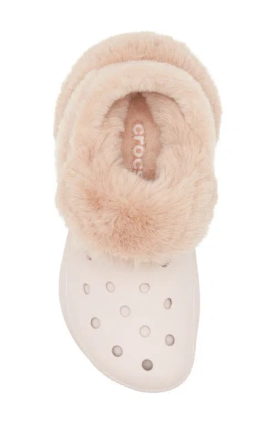 Crocs Bae Fleece Lined Platform Clog In Neutral