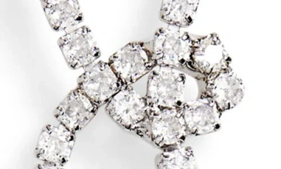 Nordstrom Cubic Zirconia Knotted Tennis Y-necklace In Metallic