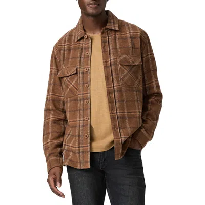 Paige Seymore Brushed Cotton Overshirt In Brown
