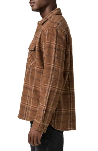 Paige Seymore Brushed Cotton Overshirt In Brown