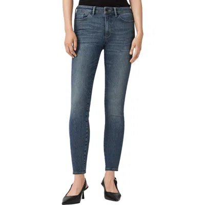 Allsaints Miller Size Me Mid Rise Skinny Jeans In Washed Indigo In Blue