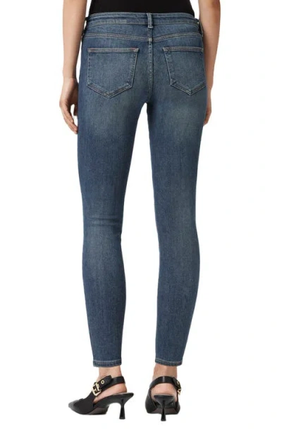 Allsaints Miller Size Me Mid Rise Skinny Jeans In Washed Indigo In Blue