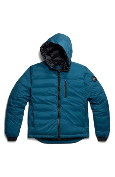 Canada Goose Piumino Lodge In Poliestere Ottanio Uomo In Blue