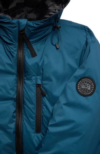 Canada Goose Piumino Lodge In Poliestere Ottanio Uomo In Blue