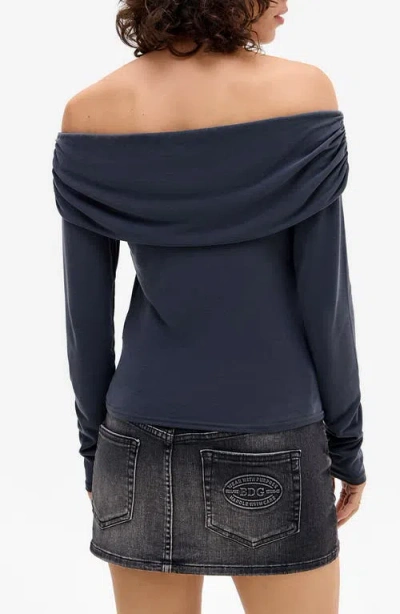 Bdg Urban Outfitters Ultimate Off The Shoulder Top In Black