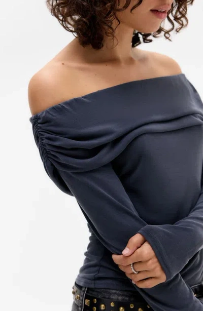 Bdg Urban Outfitters Ultimate Off The Shoulder Top In Black